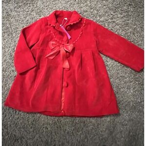 Hopscotch Toddler Girls Red Velvet Coat Fancy Christmas Size‎ 120 US 5T NWT